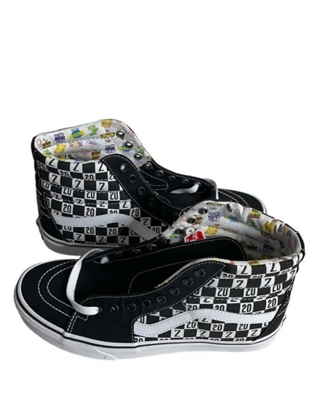 VANS High Tops Black White RARE Zappos 20th Anniversary Womens 9 Mens 7.5 NEW